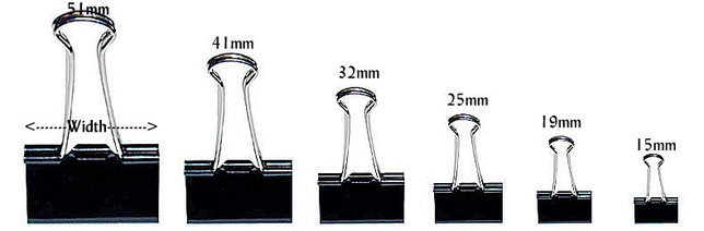 POERA 60 Stück Foldback Klaern, 25 Binder-Clips aus etall