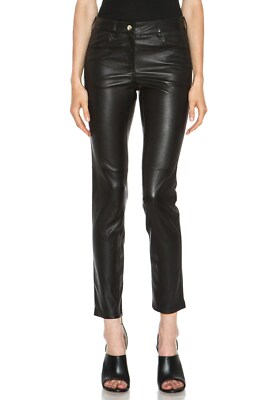 Givenchy Leather Cropped Trousers Black UK EU 36 LN112 ZZ 13