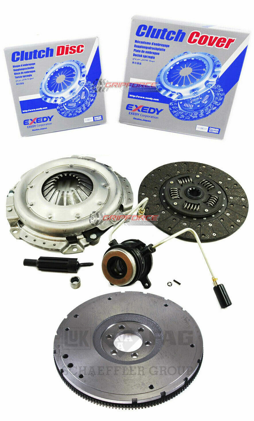 EXEDY Premium Clutch Kit + LuK High-Performance Flywheel Compatible with 1991-1992 Jeep Cherokee, Comanche, Wrangler DJ Models - Fits 4.0L & 4.2L Engines