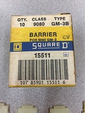 NEW IN BOX SQUARE D TERMINAL BLOCK END BARRIERS 9080 GM-3B QTY.10