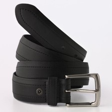 New Levi's Men's Everyday Inlaid Drop-Edge Genuine Leather Belt Black Size 42