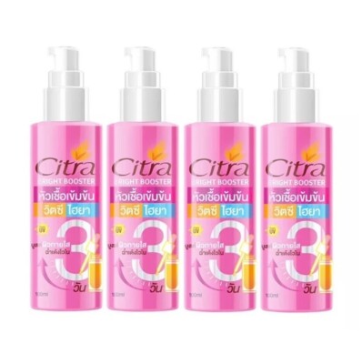 4 x Citra Bright Booster Vitamin C Hya Uv Protection Radiant body Skin 100 ml