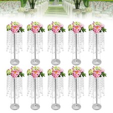 10Pcs 55cm Tall Crystal Flower Stand Centerpieces Vase Wedding Party Decor NEW