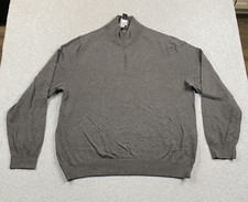 Jos A Bank Sweater Mens 2XL Traveller Pima Cotton 1/4 Zip Knit Pullover Preppy