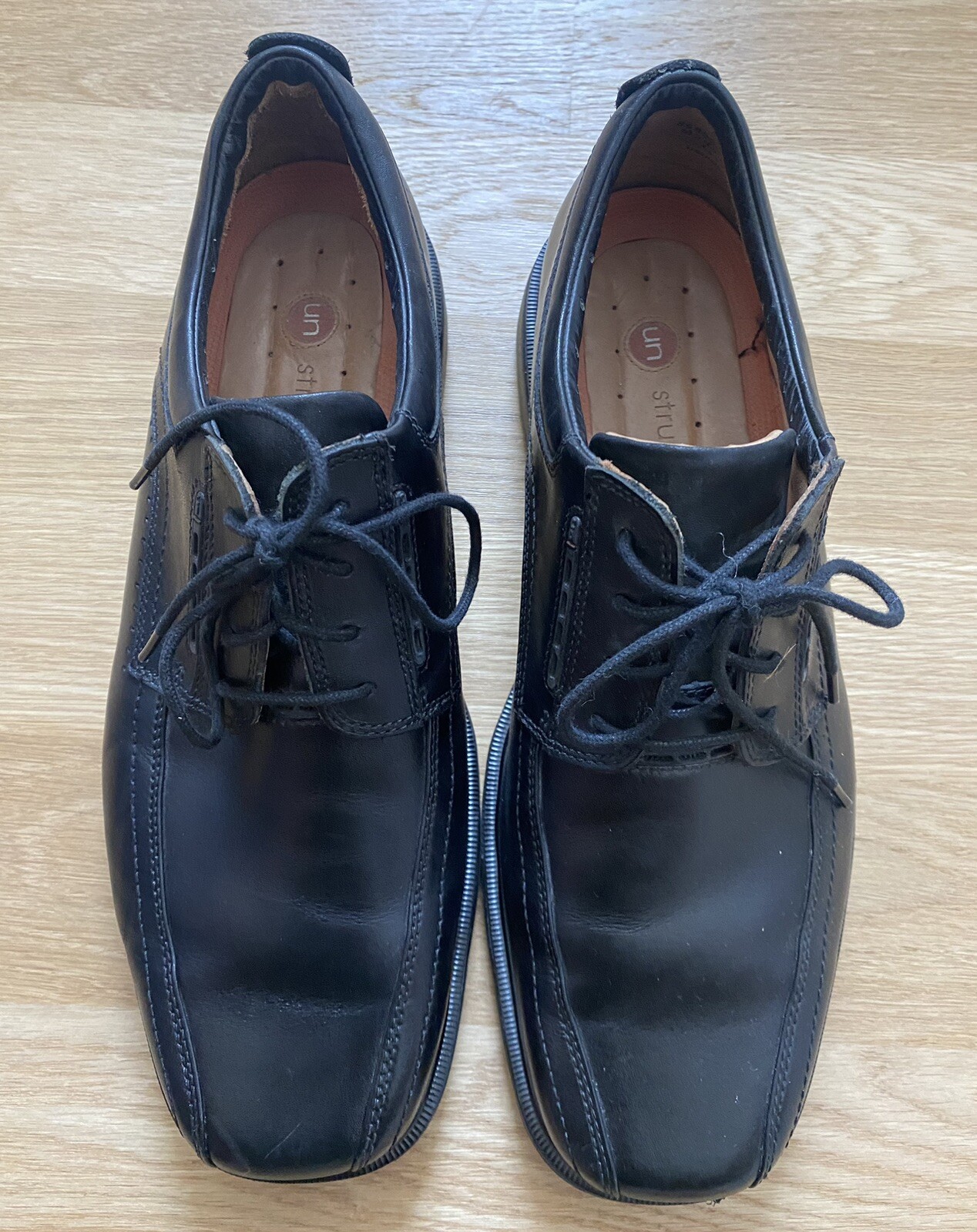 SAOLA Clarks non strutturato~uomo 11 con scarpe stringate~nero~pelle~formale~comfort