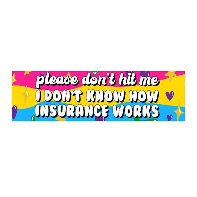 Please Don't Hit Me Funny Car Bumper Sticker Decal Tiktok Hilarious | eBay