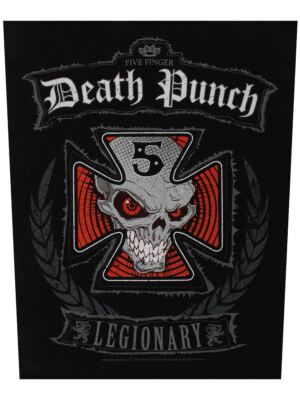 Five Finger Death Punch Legionary Back Black 5FDP Patch 29.5x36cm