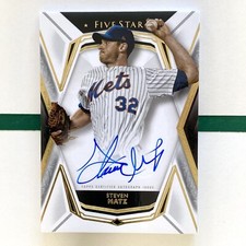 Steven Matz Auto On Card Blue Ink 2019 Topps Five Star New York Mets