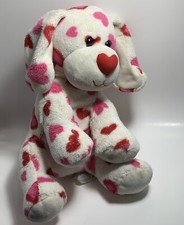 Build-A-Bear Workshop Puppy Dog Hearts Fur You Plush Pink Red White Valentines