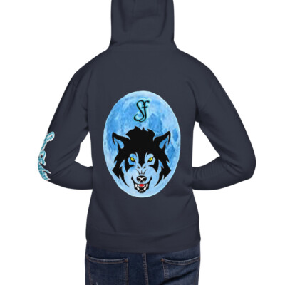 Sico Herren Kapuzenpullover Hoodie Cotton schwarz Blaumondwolf