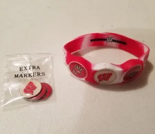 Wrist Skins Golf Ball Marker Bracelet, Wisconsin Badgers,Magnetic, Size - L M S