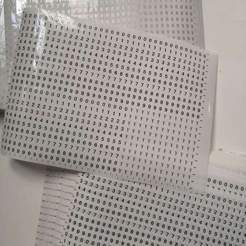 0-9 Zahlen Aufkleber Etikett Kleber Klebeaufkleber Scrapbooking Ziffern Tags Handwerk - Bild 5 von 8