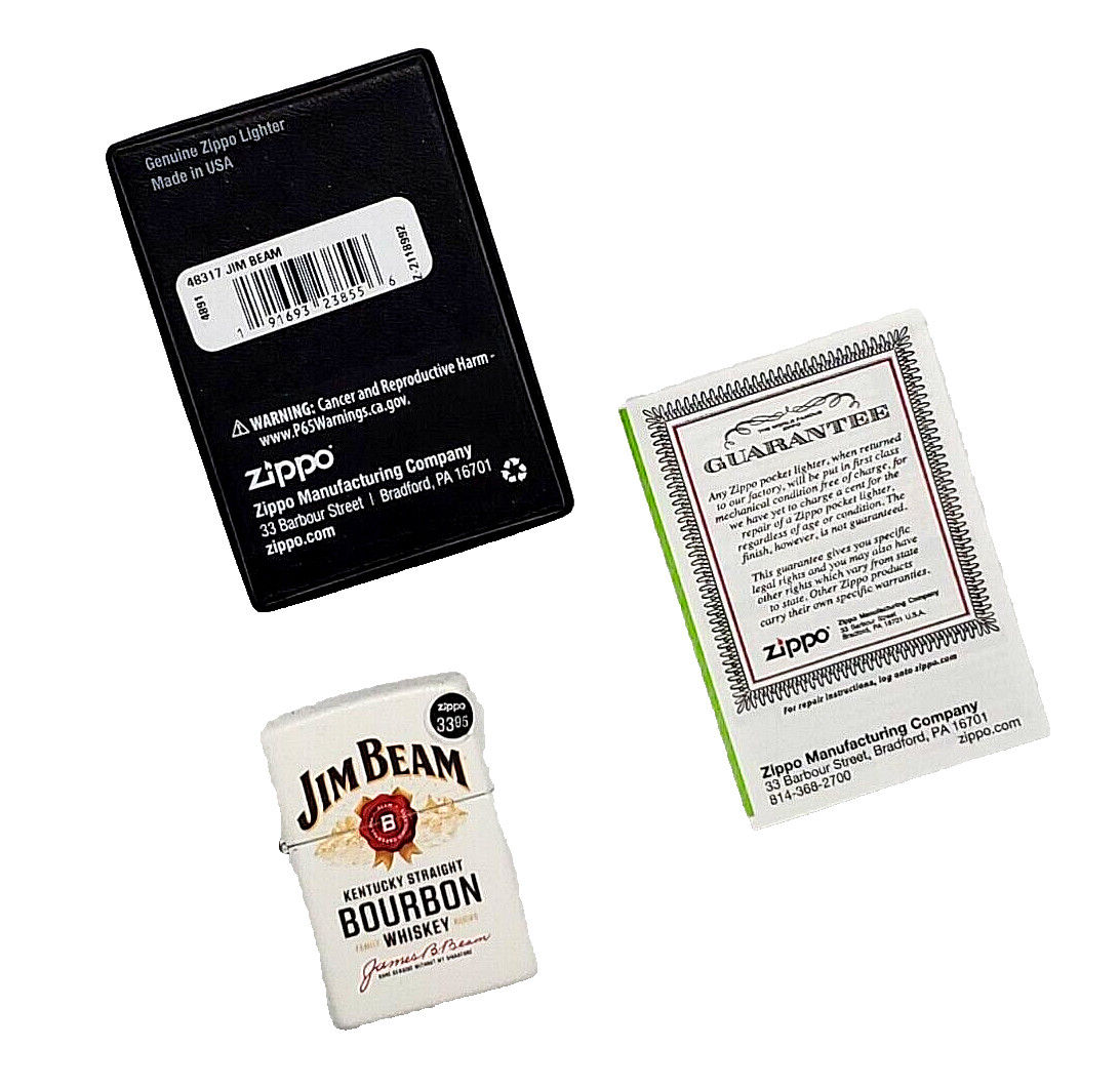 Zippo Lighter Jim Beam White 48317/ #66