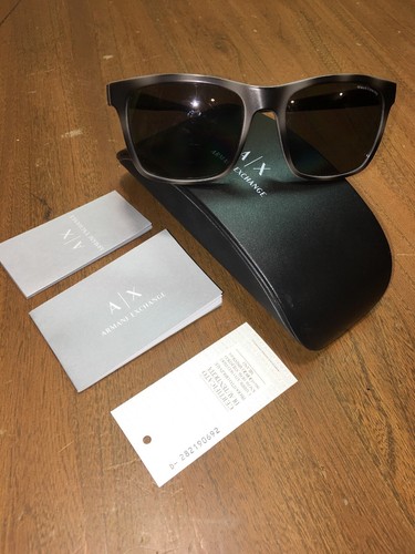 Armani Exchange Gafas de Sol Negro AX y LENTES GRISES POLARIZADAS 282190692  XL | eBay