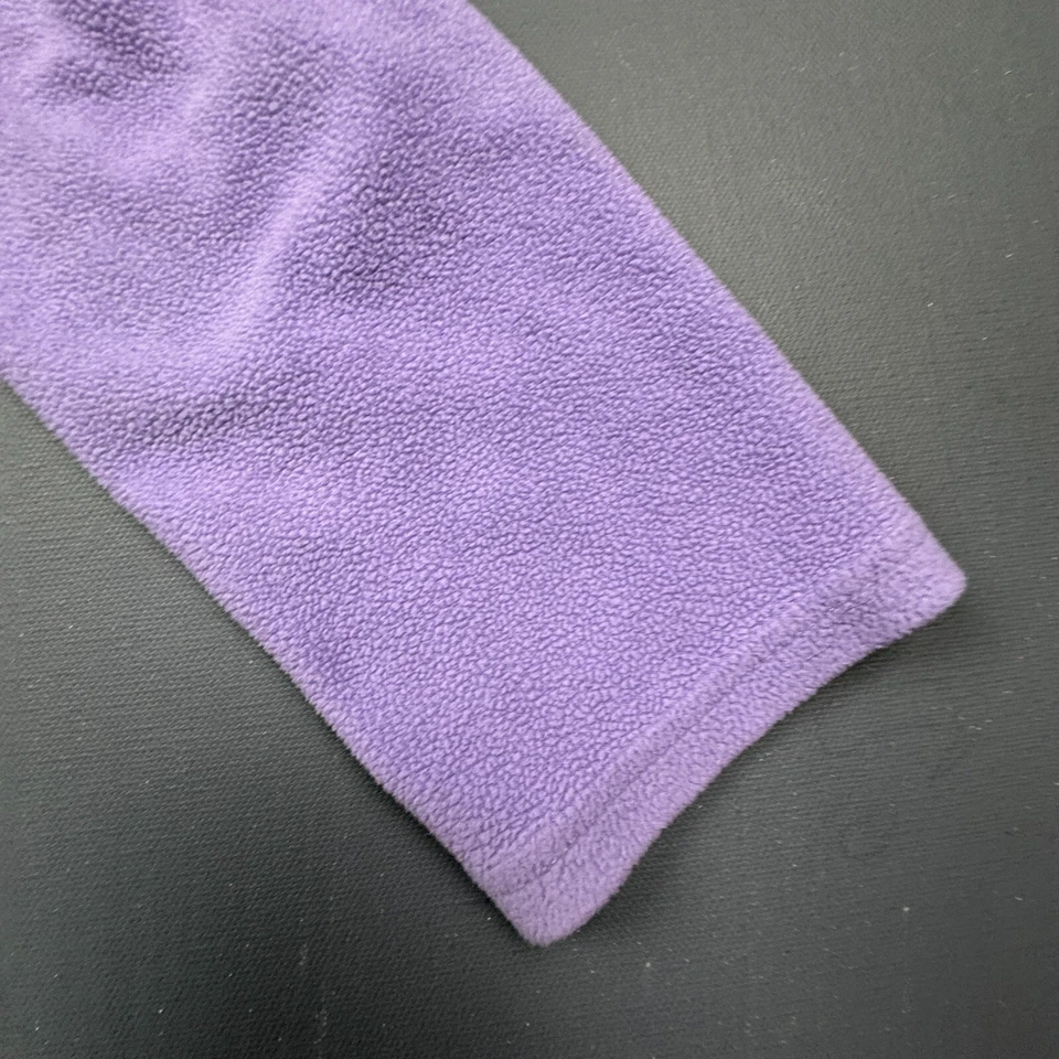 Suéter pulôver de lã Columbia meninas 14/16 roxo azul meio zíper inverno top - Imagem 4 de 4