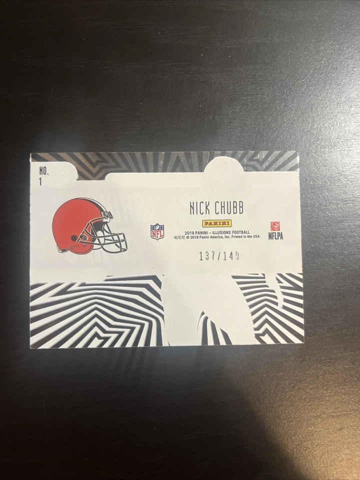 2019 Panini Illusions - Shining Stars Green #1 Nick Chubb /149 - Image 2 of 2