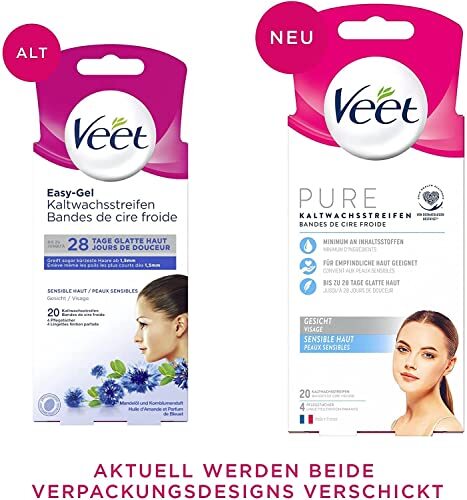 Veet Kaltwachsstreifen Gesicht sensible Haut 6 x 20 Stück - Bild 3 von 5