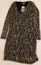 BXSANDY Long Sleeve Black Zebra Combi Dress  UK SIZE 10 (EUR 36)  CLEARANCE SALE