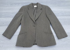 Armani Collezioni Blazer Size 8 Made in Italy Taupe Wool Jacket Classic