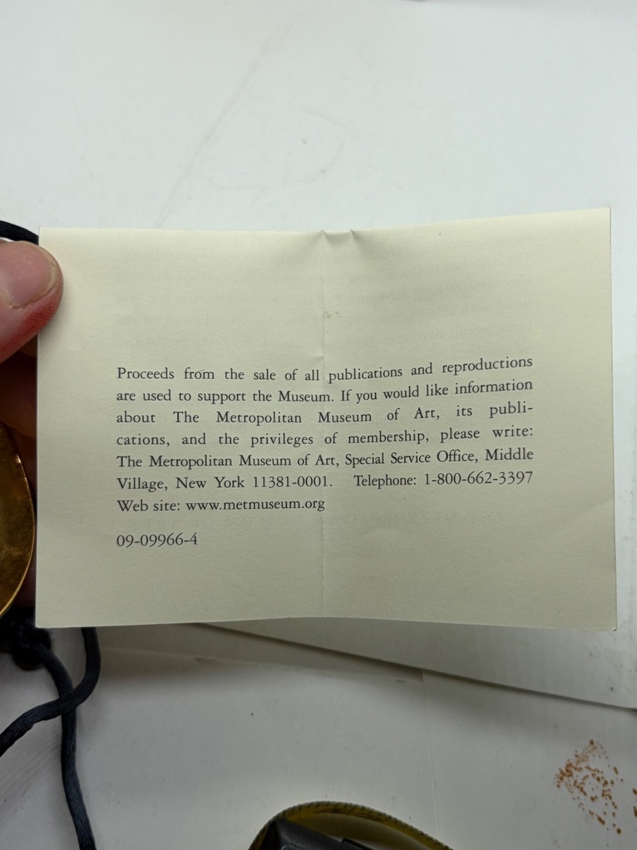British Museum Replica Egyptian Oyster Shell Amulet Pendant, Hieroglyphs View 6