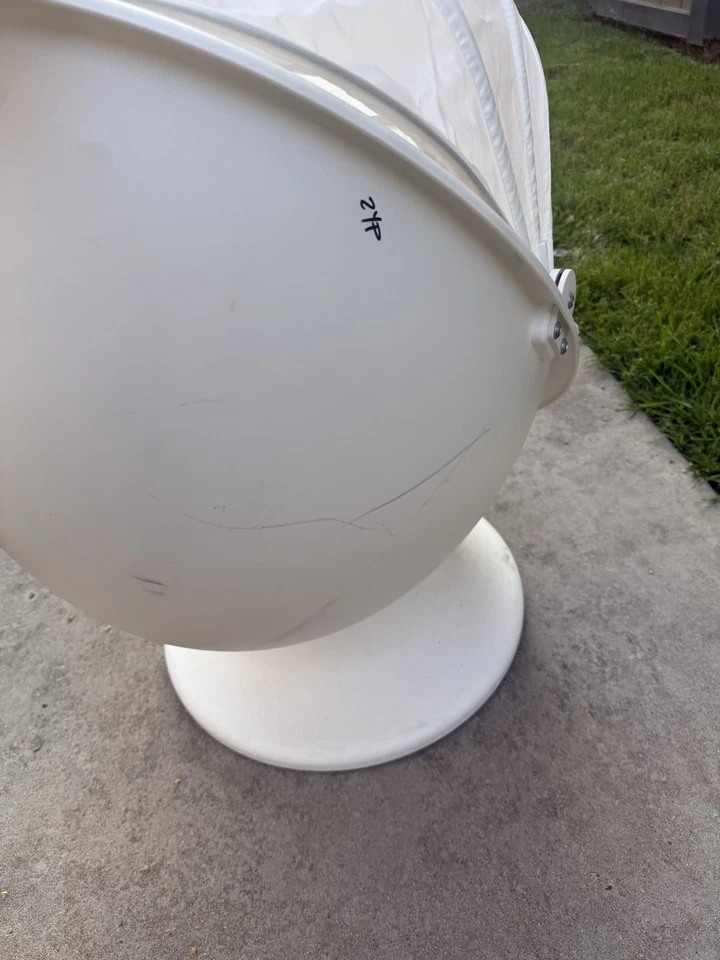 IKEA Ps Lömsk Silla Giratoria Niños Cápsula Huevo Silla Raro Blanco Naranja Niños Lomsk Foto 4 de 4