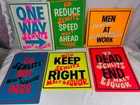Vintage 1974 Schlitz Plastic Neon Advertising Wall Decor Traffic Signs