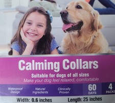 Calming Collar for Dogs 4 Pack Pheromone Anxiety Relief Adjustable 60 Days