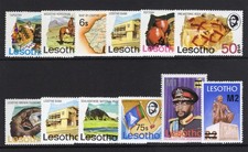 Basutoland 1980 QEII Lesotho London Surcharges set complete MNH. SG 402B-417B.