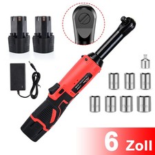 Extended Cordless Electric Ratchet Wrench 38 60 Ft-lbs 320 Rpm 12v Long Reach