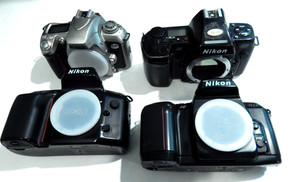 NIKON- 4 NIKON FILM SLR Cameras : N6006,N8008, N75, N70- For Parts or Repair
