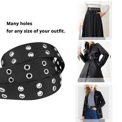 Double Grommet Belt Plus Size 39 to 71 display picture 1