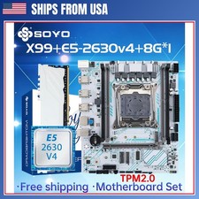 X99 Motherboard Set TPM2.0 With LGA2011 3 Xeon E5 2630 V4 8G 1 CPU Support DDR4