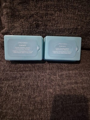 2 Pack Shiseido Pureness Cleansing Sheets Oil-Free Alcohol-Free 60 Sheets Total