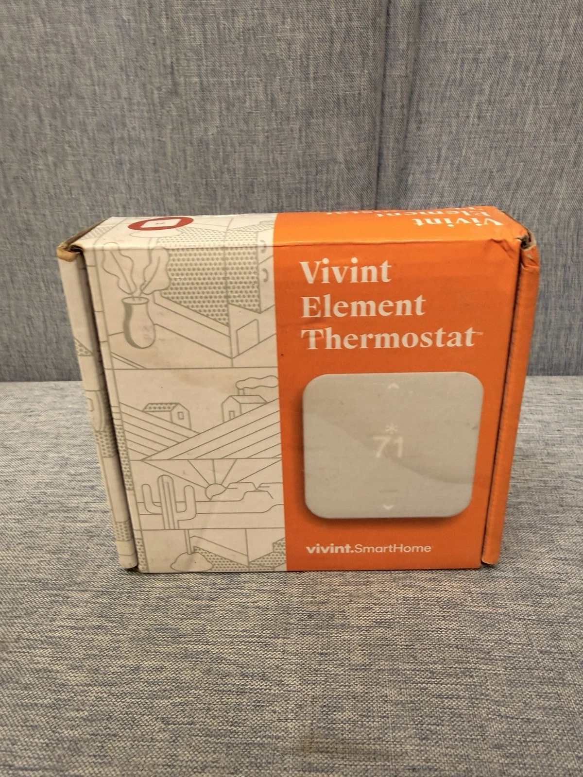 Vivint Element Smart Thermostat VS-ELEM02-001 Programmable White