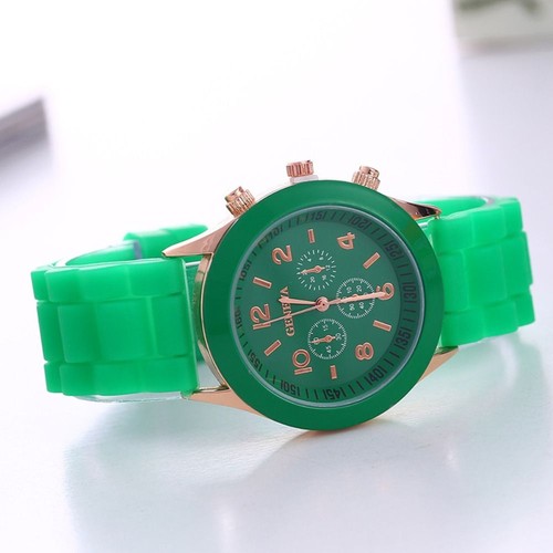 Casual Quartz Wristwatches Silicone Strap Wrist Watches Electronic Watch - Picture 9 of 14