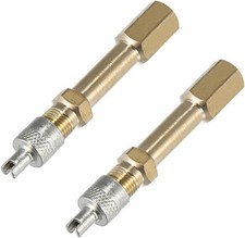 2 PCS Brass Auto Tire Valve Extension Adaptor, 50mm/1.97" Valve Stem 50mm