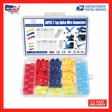 60 Pcs Quick Splice Wire Terminals T-Tap Self-Stripping for Automotive Wiring