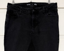 Women’s Refashioned Jean Skirt Black Denim Handmade Upcycled Waist 32