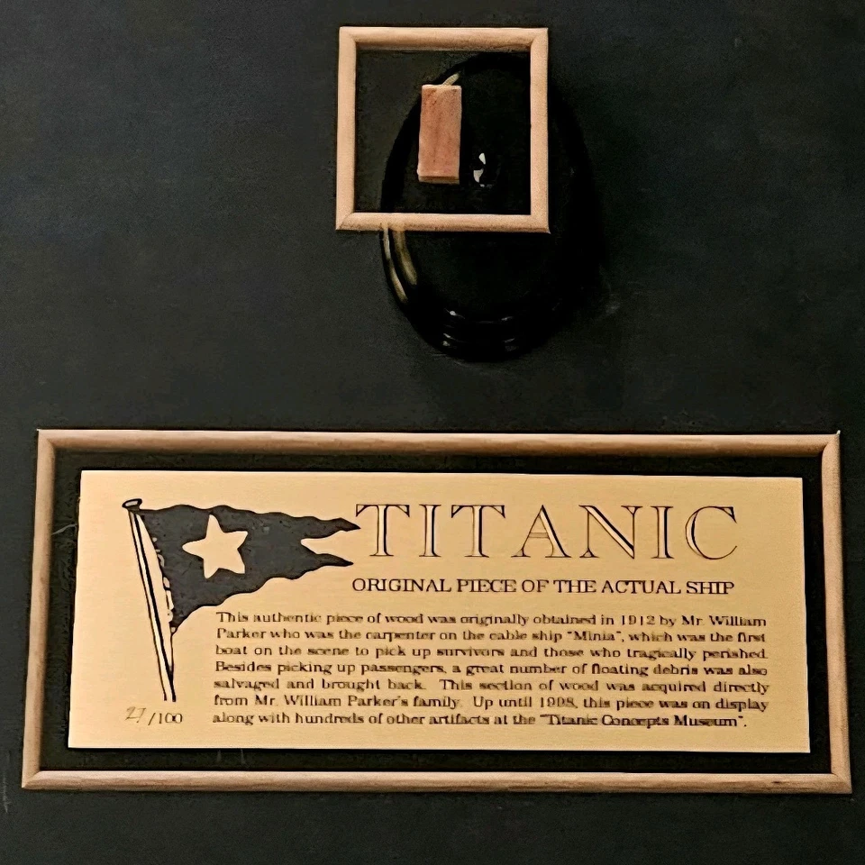 PIEZA REAL RMS TITANIC recuperada en 1912 del Museo Titanic Concepts ¡¡RARA!!! Foto 2 de 4