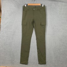 Prana Meme Pant Women's 8 Olive Green Mid Rise Stretch Slim Skinny Outdoor Cargo