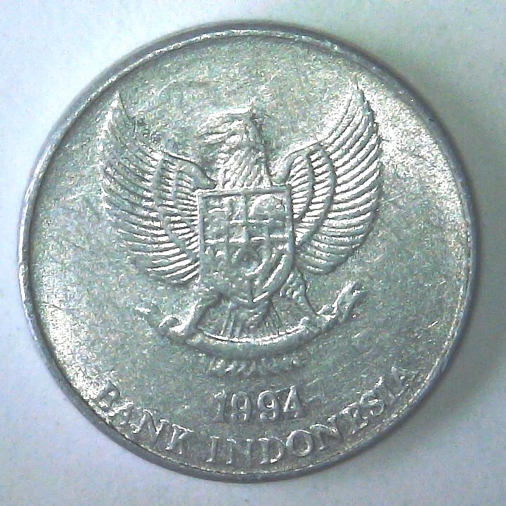 1994 Indonesia 25 Rupiah, World Coin KM#55 VF+ Nutmeg Aluminum Asian - Image 2 of 4