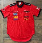 Moto Wear Ducati Team Fast By Ferracci Red Button Down Work Shirt Men