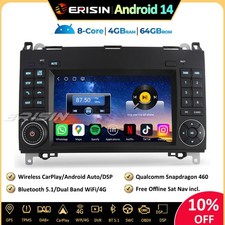 Android 14 Autoradio GPS Mercedes Classe A/B W245 W169 Sprinter Viano VW Crafter