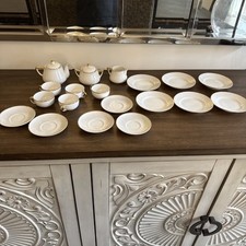 Set da tè 19 pezzi Demitasse Meito China bordo oro porcellana Cina