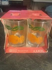 NOS LOT 4 VINTAGE LIBBEY 5oz ORANGE JUICE GLASSES IN BOX  ANCHOR HOCKING 1987