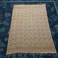 Women s Orange Floral Butterfly sarong Shawl Wrap Long Scarf Beach Resort Cruise