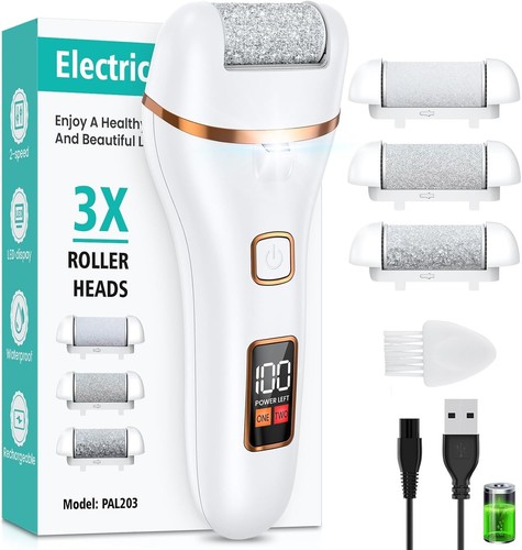 Hornhautentferner Elektrisch mit 3 Ersatzrollen Wiederaufladbar, Fußpflege - Bild 2 von 8