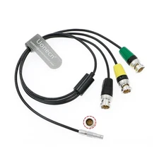 Uonecn Timecode Cable 00B 4Pin to 3BNC for RED DSMC2 Camera Sync Cord for Time C