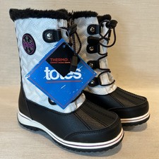 Totes Girls Alpine Mackenzi Ski Snow Boots Sz 12 Medium Waterproof Thermolite