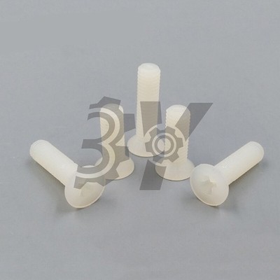100PCS White M3x6mm Countersunk head  Cross   Screw. #ff